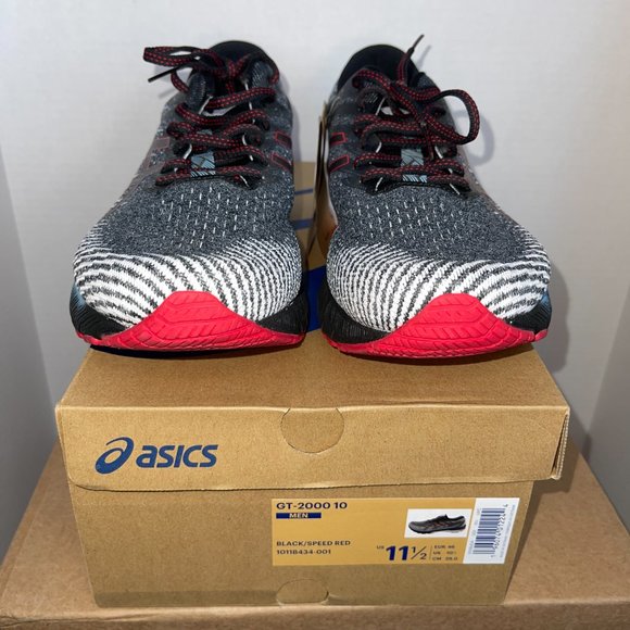 ASICS GT-2000 10 (1011B434-001) MENS 11.5 RUNNING SHOE BLACK/SPEED RED - Picture 4 of 6